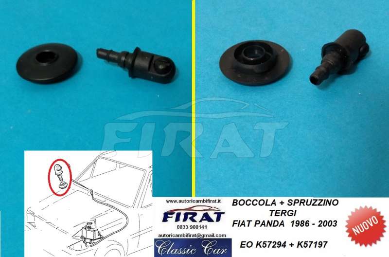 SPRUZZATORE TERGI FIAT PANDA 86 - 03 (57294+57197)